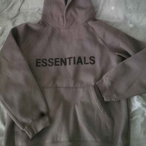 Fear of God Essentials Brown Logo Hoodie